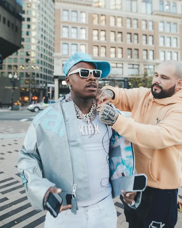 DaBaby outfit in Amiri, Nike, and Prada, 2022