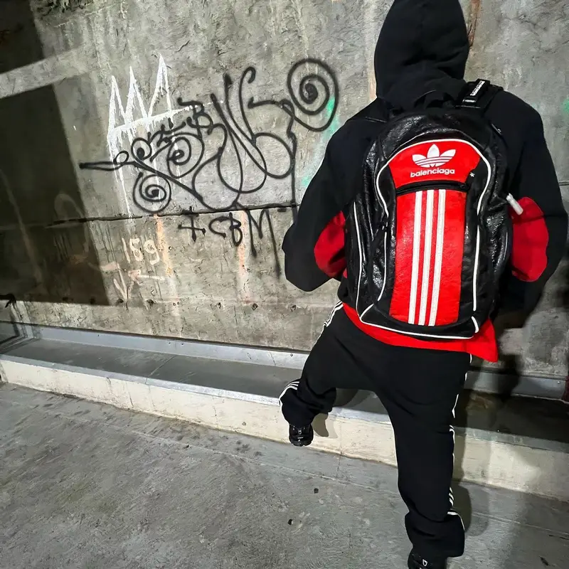 Lil Uzi Vert outfit in Adidas and Balenciaga, 2022