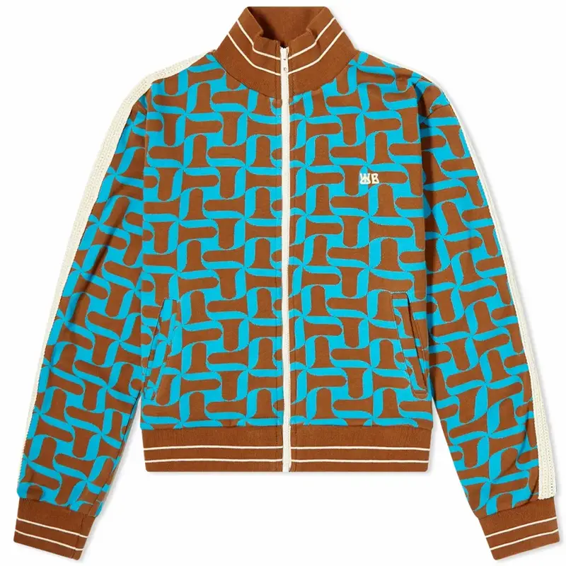 Wales Bonner Symphnoy Zipped Blue/Brown Track Jacket $617