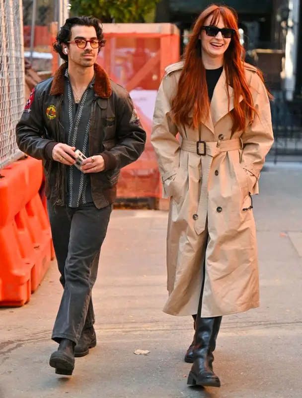 Sophie Turner outfit in Wardrobe.NYC, Khaite, and Akila, 2022