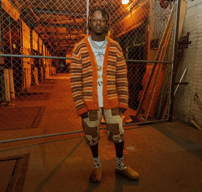 Jackboy outfit in Marni, Casablanca, and Kapital, 2022