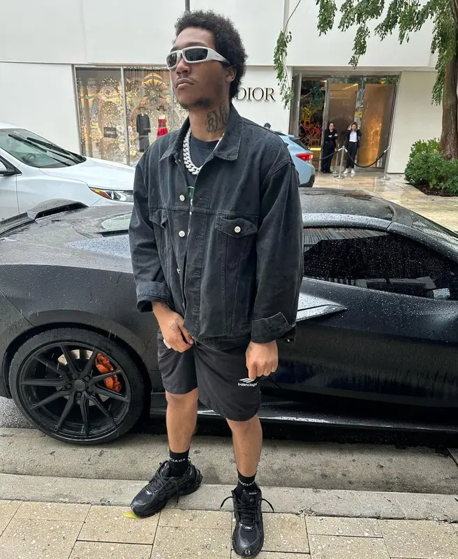 Lil Meech outfit in Prada, Adidas, and Balenciaga, 2022