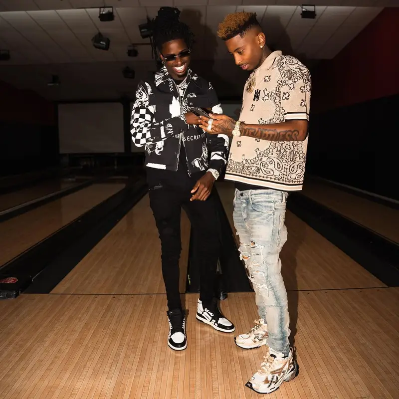 Funny Mike outfit in Amiri and Balenciaga, 2022