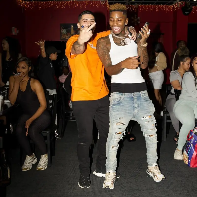 Funny Mike outfit in Amiri and Balenciaga, 2022