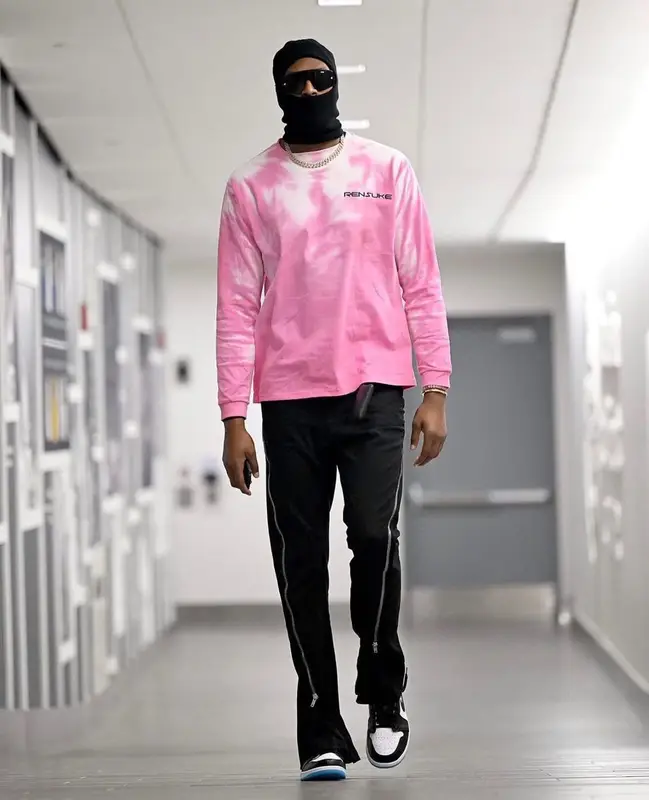 Myles Turner outfit in Rensuke Tokyo, Rick Owens, and Nike, 2022