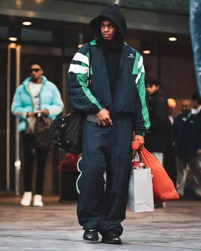 Joshua Christopher outfit in Balenciaga, Takashi Murakami, and Porter, 2022