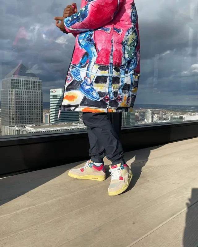 Yung Filly outfit in KidSuper, Puma, and Stone Island, 2022