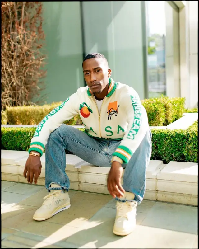 Yung Filly outfit in Casablanca, Jordan, and Off-White, 2022
