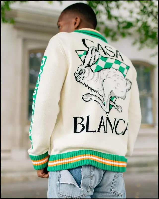 Yung Filly outfit in Casablanca, Jordan, and Off-White, 2022