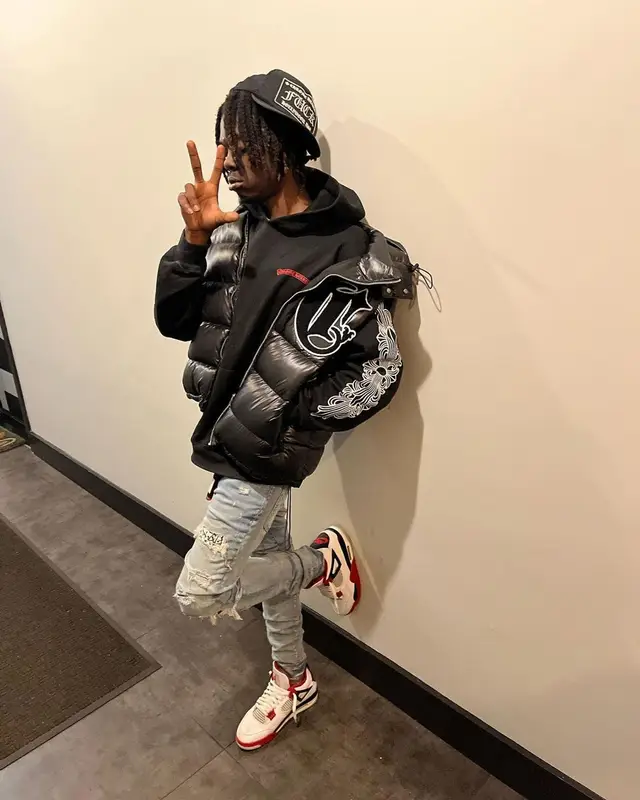 Pasto Flocco outfit in Amiri, Jordan, and Chrome Hearts, 2022