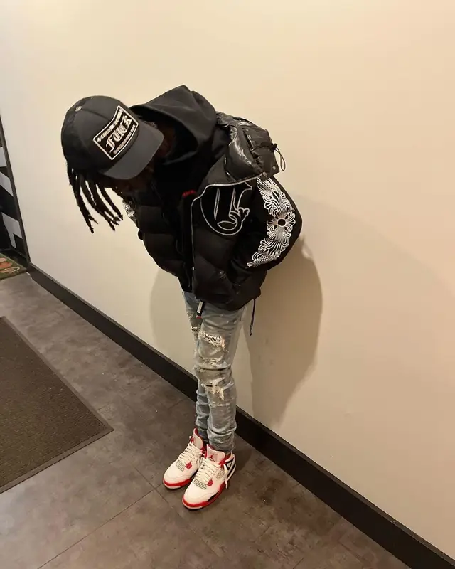 Pasto Flocco outfit in Amiri, Jordan, and Chrome Hearts, 2022