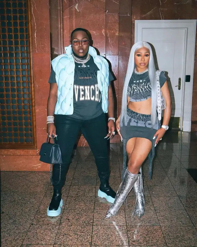 Yung Miami outfit in Givenchy and Balenciaga, 2022