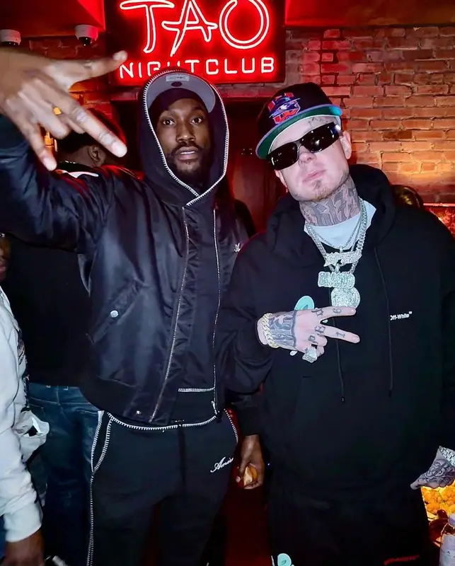 Meek Mill outfit in Amiri, 2022