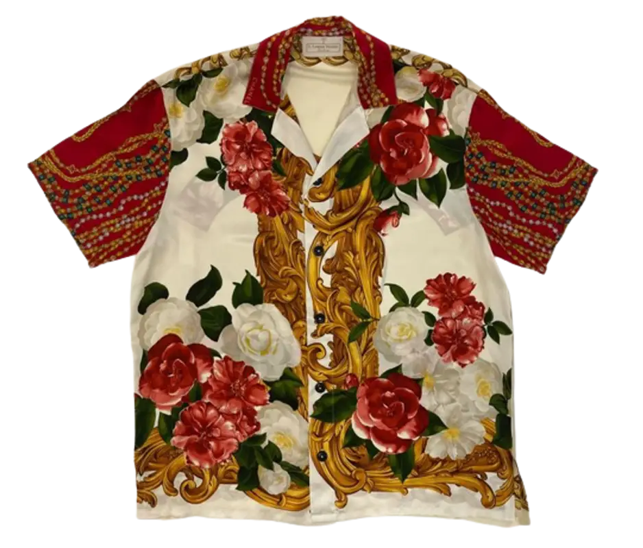 J.Logan Home White Red Rose Shirt $2795