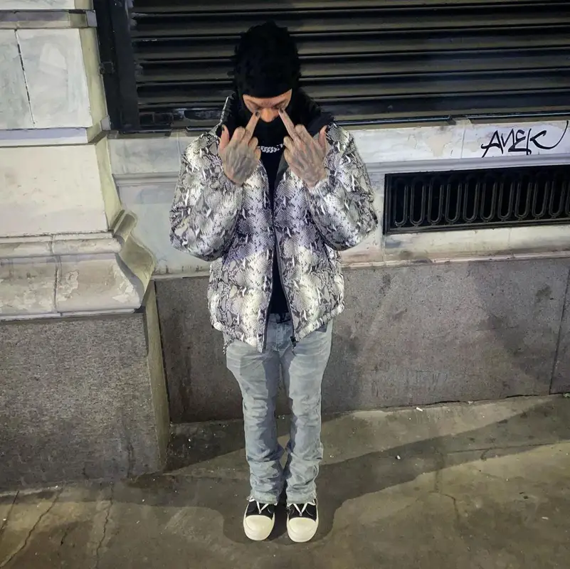 Kid Buu outfit in Rick Owens and Evil Good, 2022