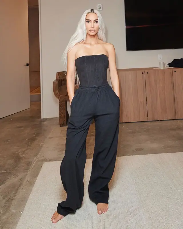 Kim Kardashian outfit in Skims, 2022