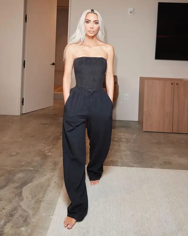 Kim Kardashian outfit in Skims, 2022