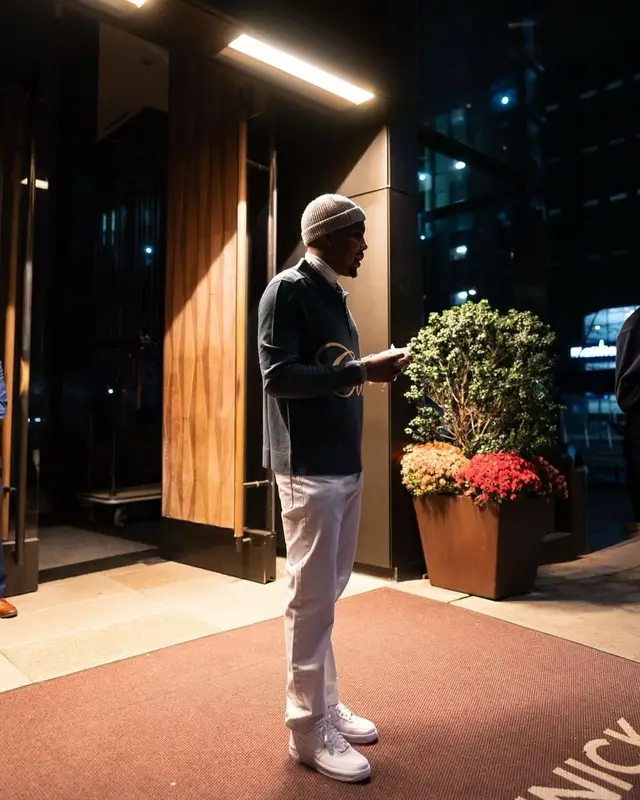 G Herbo outfit in Sinclair, Amiri, and Nike, 2022