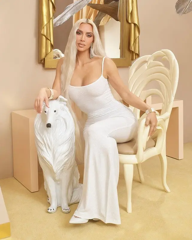 Kim Kardashian outfit in Skims, 2022