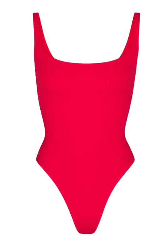 Skims Fits Everybody Square Ruby Bodysuit