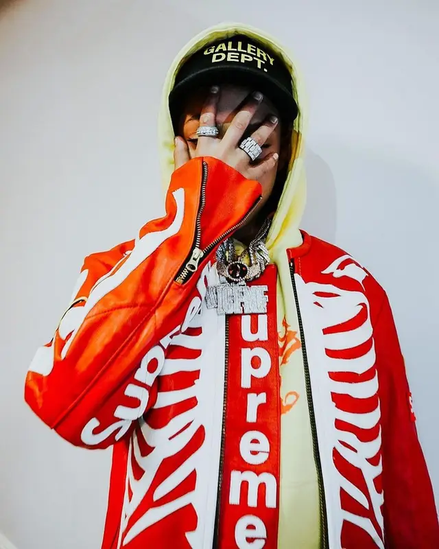 SugarHill Ddot outfit in Supreme, Amiri, and Gallery Dept., 2022