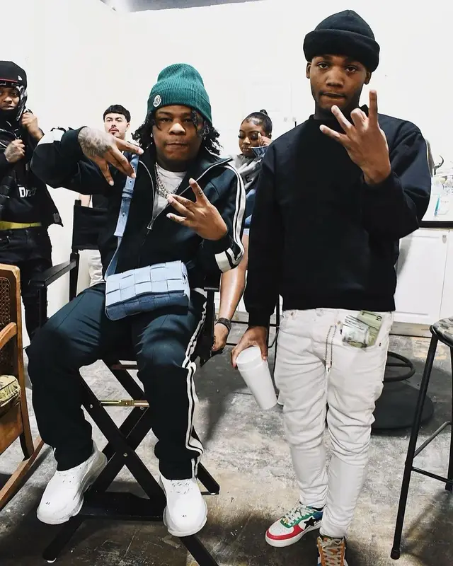 Rylo Rodriguez outfit in Bottega Veneta, Balenciaga, and Moncler, 2022