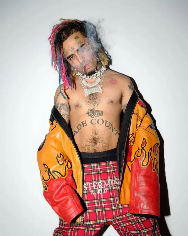 Lil Pump outfit in Mastermind, Lanvin, and Balenciaga, 2022