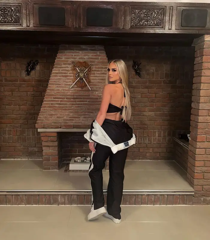 Alisha Lehmann outfit in Prada, 2022