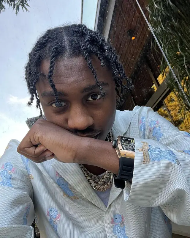 Lil Tjay outfit in Dior and Nike, 2022