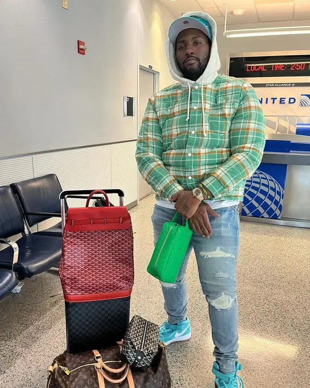 Peezy outfit in Kith, Amiri, and Bottega Veneta, 2022