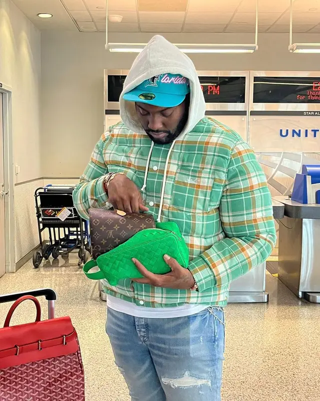Peezy outfit in Kith, Amiri, and Bottega Veneta, 2022