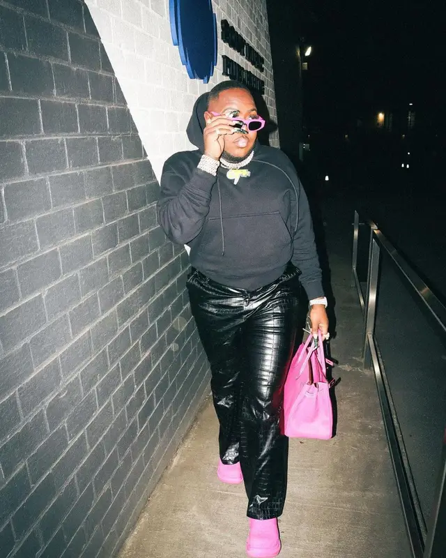 Saucy Santana outfit in Off-White, Hermes, and Balenciaga, 2022