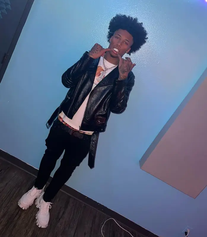 Mikey outfit in Palm Angels, Valabasas, and Louis Vuitton, 2022