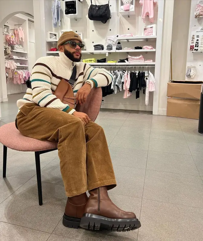 Memphis Depay outfit in Bottega Veneta, Dior, and Loro Piana, 2022