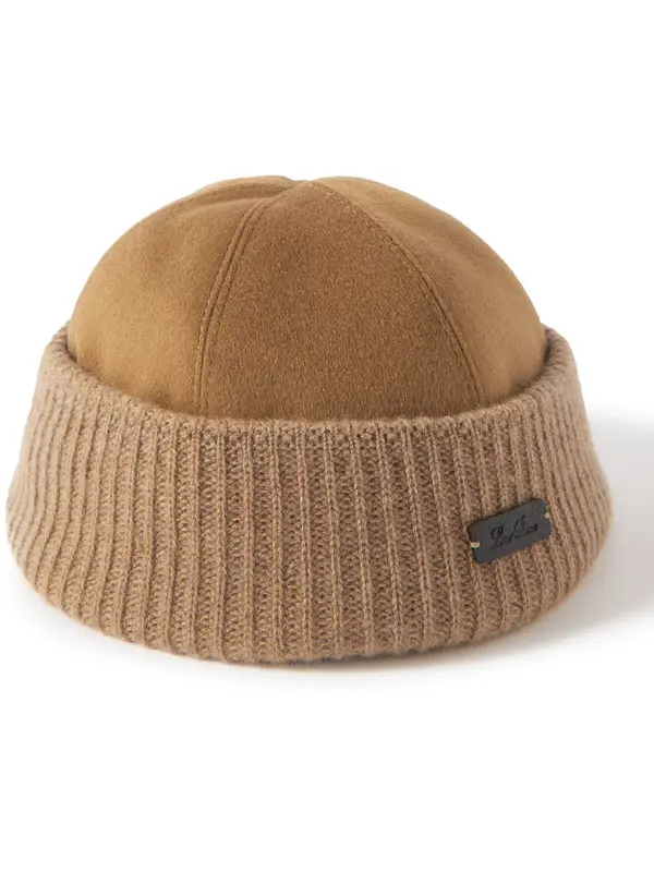 Loro Piana Logo-appliquéd Storm System® Cashmere Beanie In Brown $495
