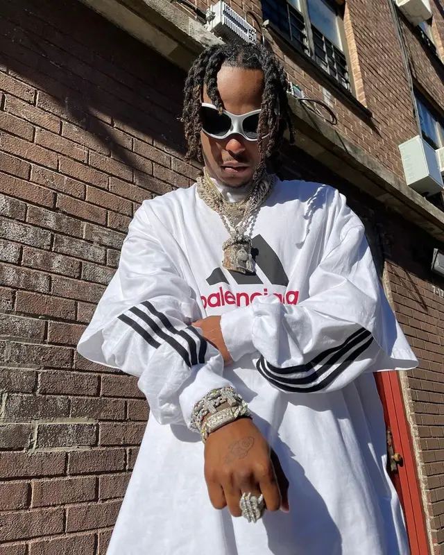 Rich The Kid outfit in Adidas and Balenciaga, 2022