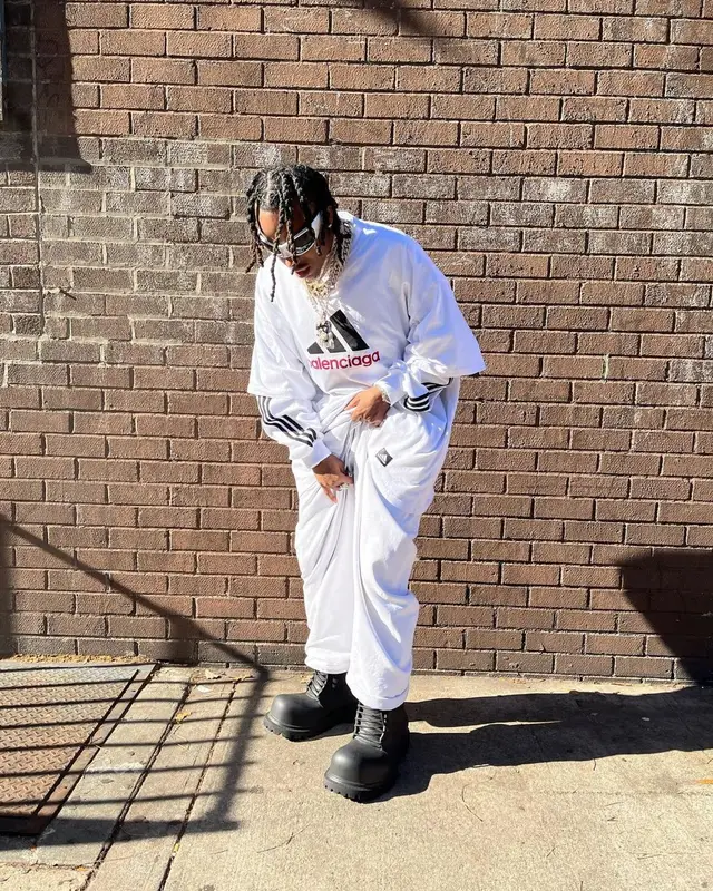 Rich The Kid outfit in Adidas and Balenciaga, 2022