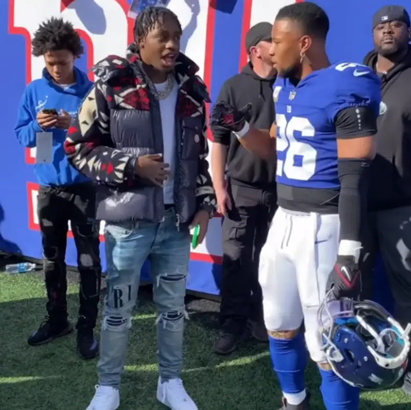 Lil Tjay outfit in Moncler, Amiri, and Nike, 2022