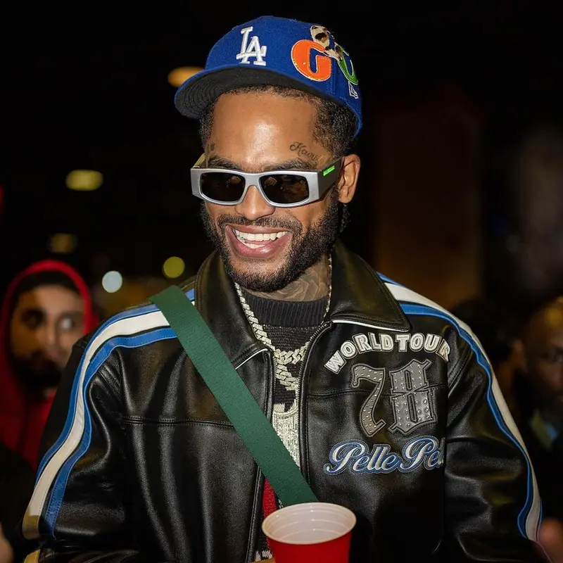 Dave East outfit in Balenciaga, New Era, and Gallery Dept., 2022