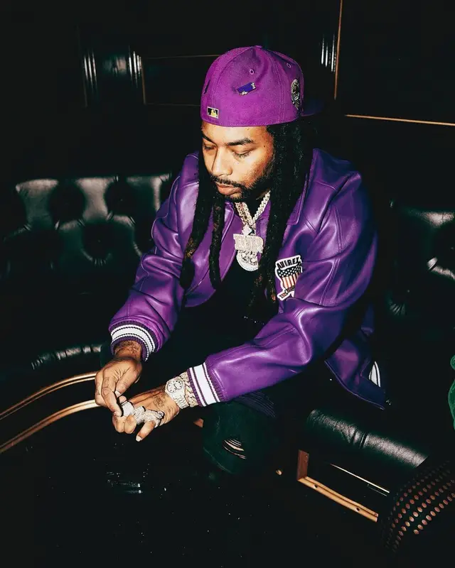 Icewear Vezzo outfit in Avirex, Amiri, and B.B. Simon, 2022