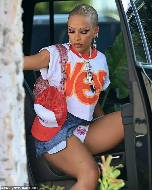 Doja Cat outfit in Balenciaga, OHT, and It's Giving, 2022