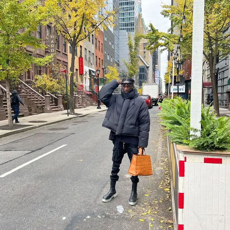 Jnr Choi outfit in Entire Studios, Rick Owens, and Prada, 2022