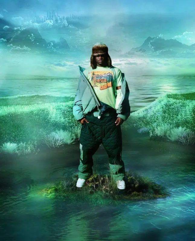 Sober Yung Walter outfit in Homme + Femme, Nike, and Eddie Bauer, 2022