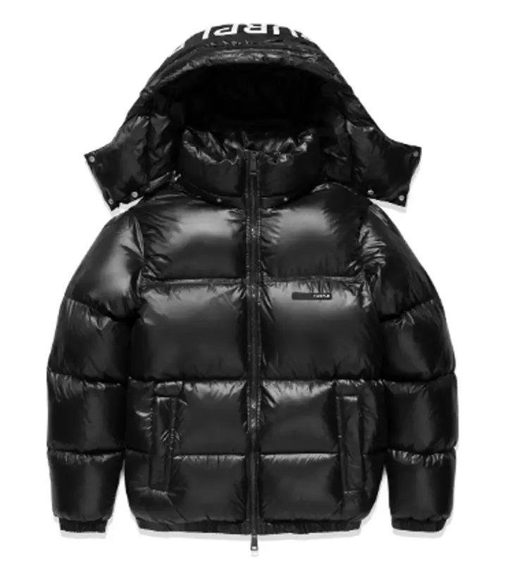 Purple Brand Nylon Snap Off Hood Puffer Jacket $698