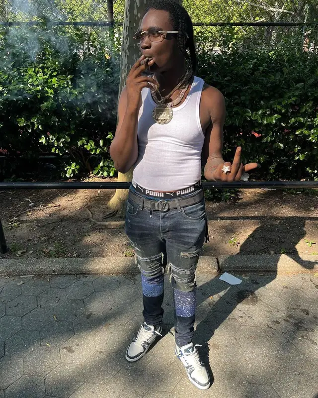 Yus Gz outfit in Amiri and Louis Vuitton, 2022
