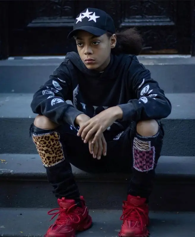 SugarHill Ddot outfit in WealthyDreams Aspect, Balenciaga, and Amiri, 2022