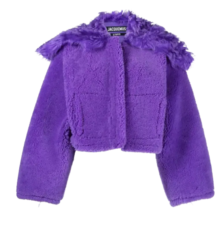 Jacquemus Purple La Veste Piloni Shearling Jacket $3332