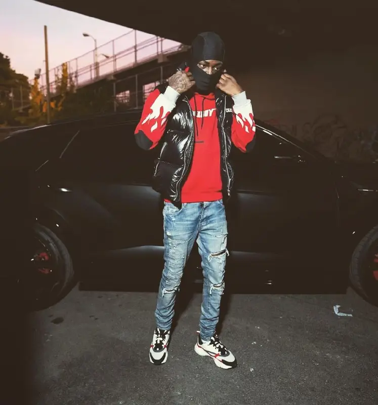 Kyle Richh outfit in Dior, Amiri, and Nike, 2022