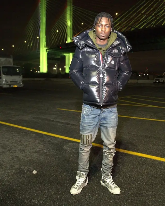 Kyle Richh outfit in Moncler, Amiri, and Dior, 2022