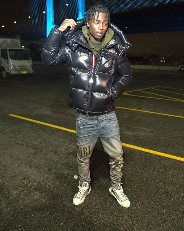 Kyle Richh outfit in Moncler, Amiri, and Dior, 2022